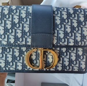 Christian Dior 30 montaigne oblique navy blue